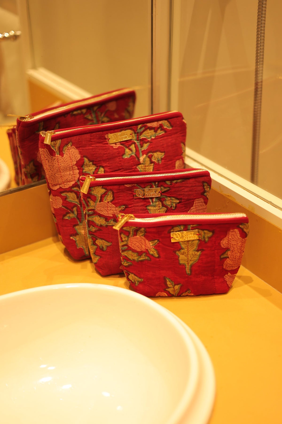 Gulabi Rani Pouches, Set of 3 — detail
