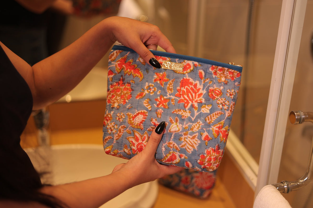 Kesariya Aasman Pouches, Set of 3 — detail